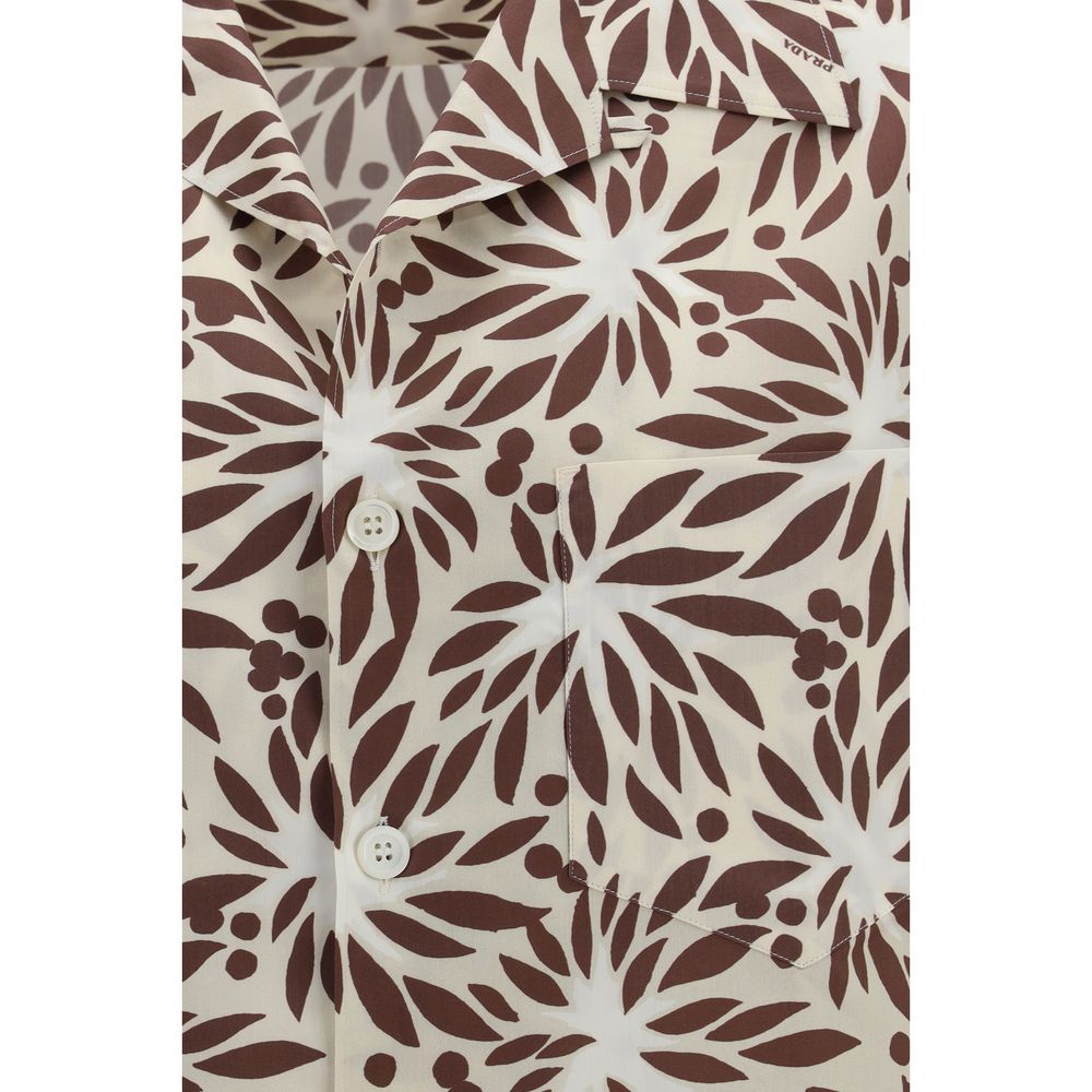 Prada – Chemise bowling en coton imprimé Cyclamen
