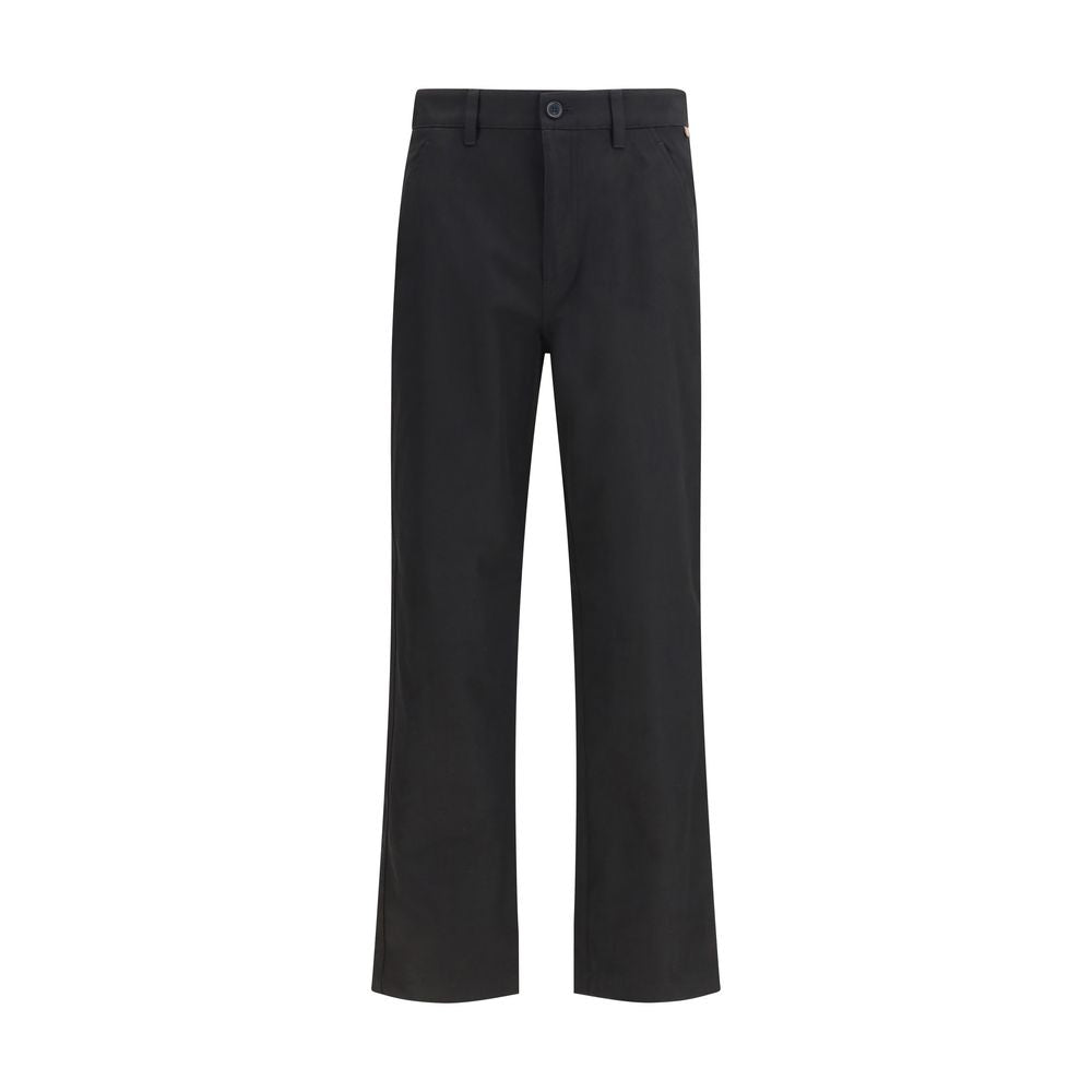 Burberry — Pantalon chino en coton noir avec détail Equestrian Knight