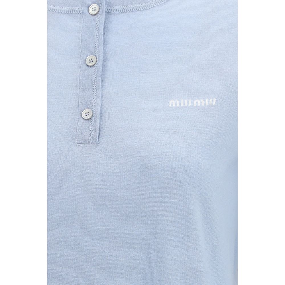 Miu Miu – T-shirt Henley en cachemire