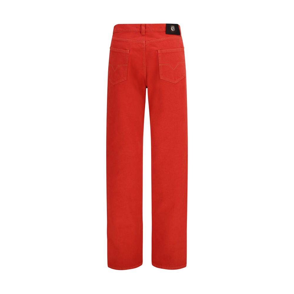 Versace – Jean en denim avec détail Medusa 3D