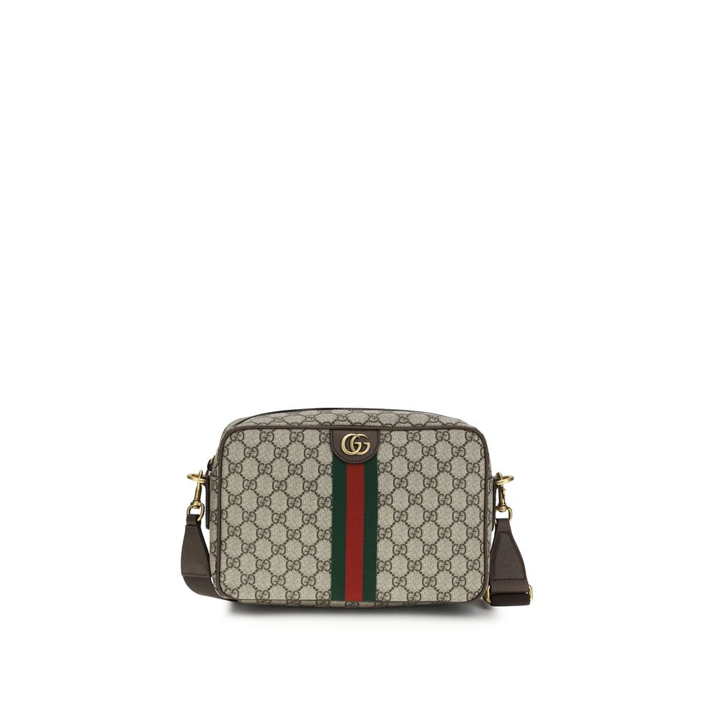 Gucci — Sac porté épaule en toile GG beige avec détail métallique
