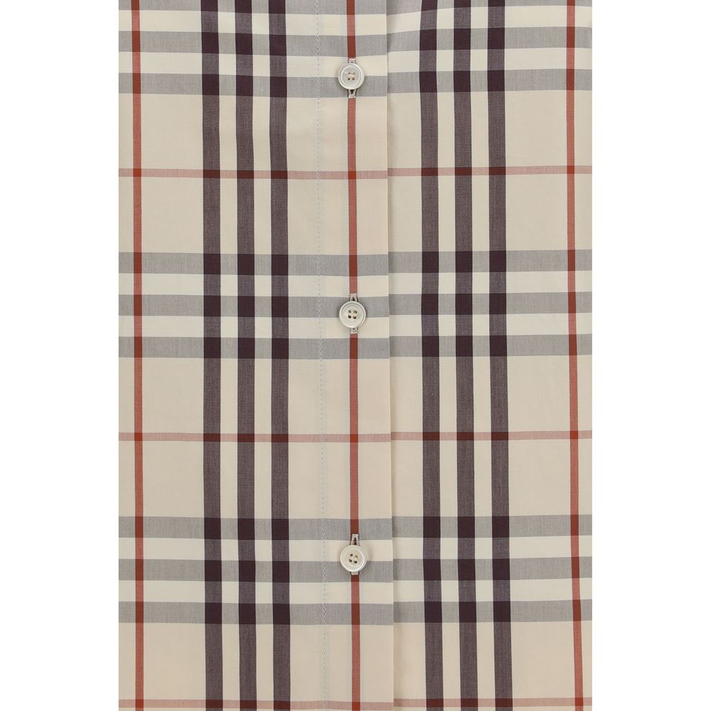 Burberry – Chemise en coton Check coupe regular