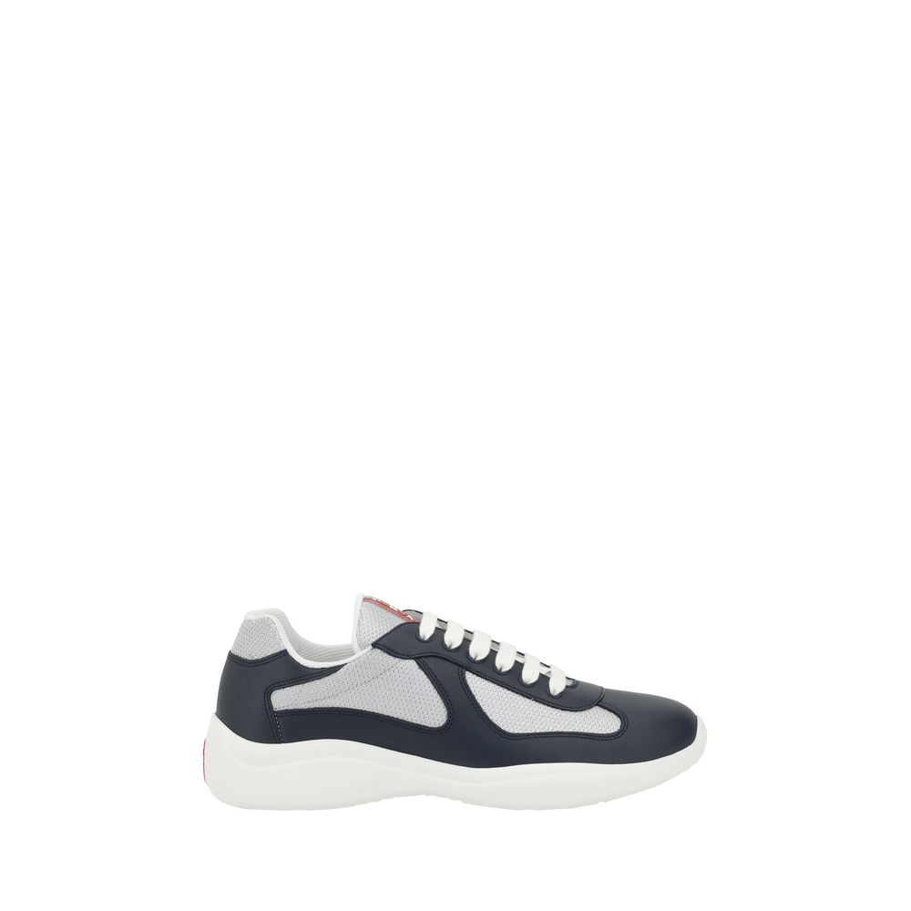 Blue Polyamide Low Top Sneakers