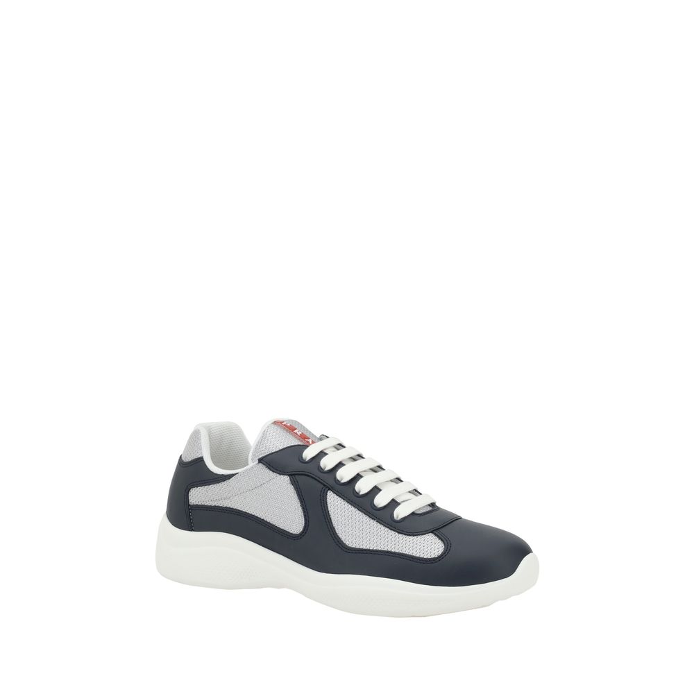 Blue Polyamide Low Top Sneakers