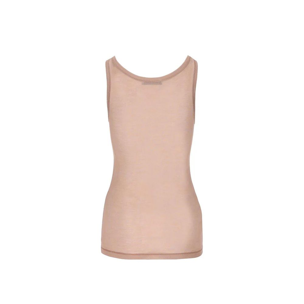 Prada – Top sans manches en soie semi-transparente