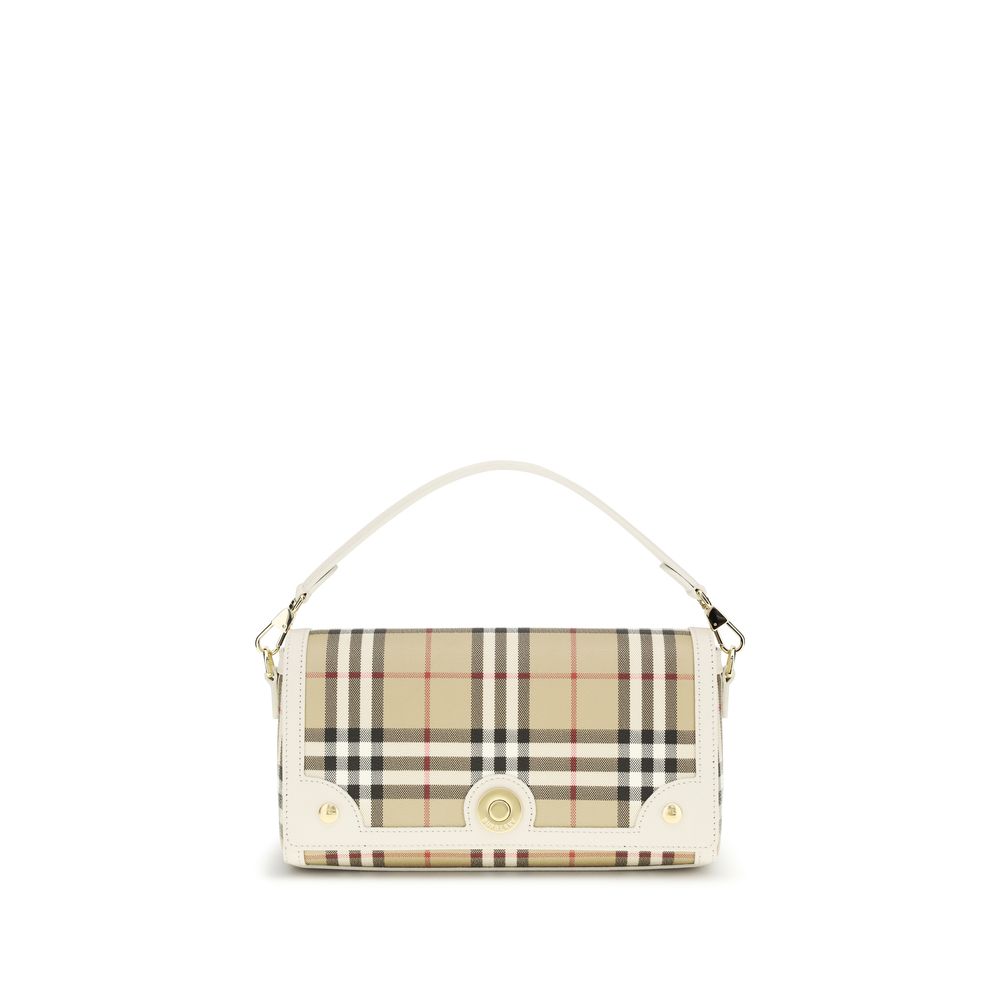 Burberry — Sac Note en toile enduite multicolore avec détails cuir