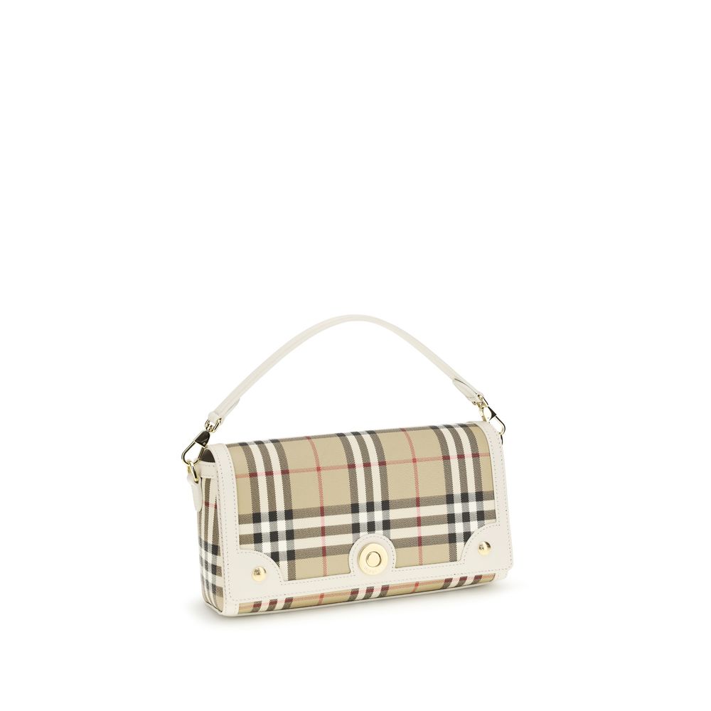 Burberry — Sac Note en toile enduite multicolore avec détails cuir