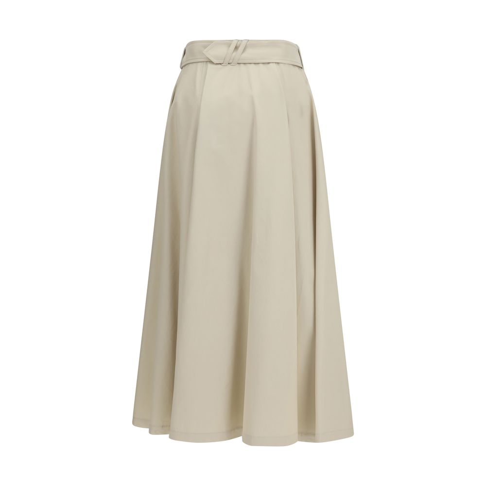 Burberry – Jupe trench midi en gabardine