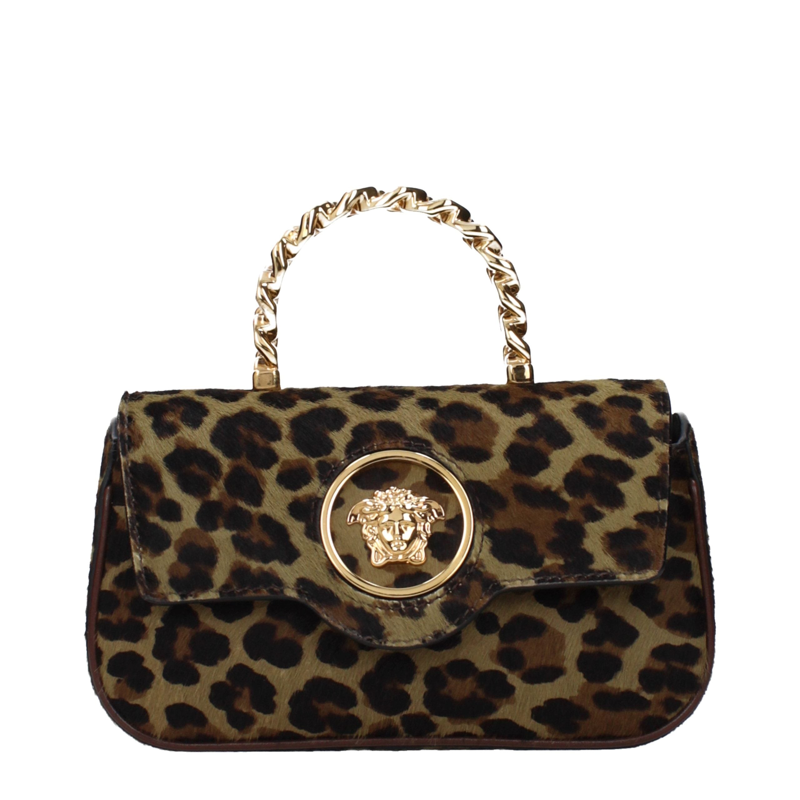 Versace – Sac à main multicolore en pony skin avec bandoulière