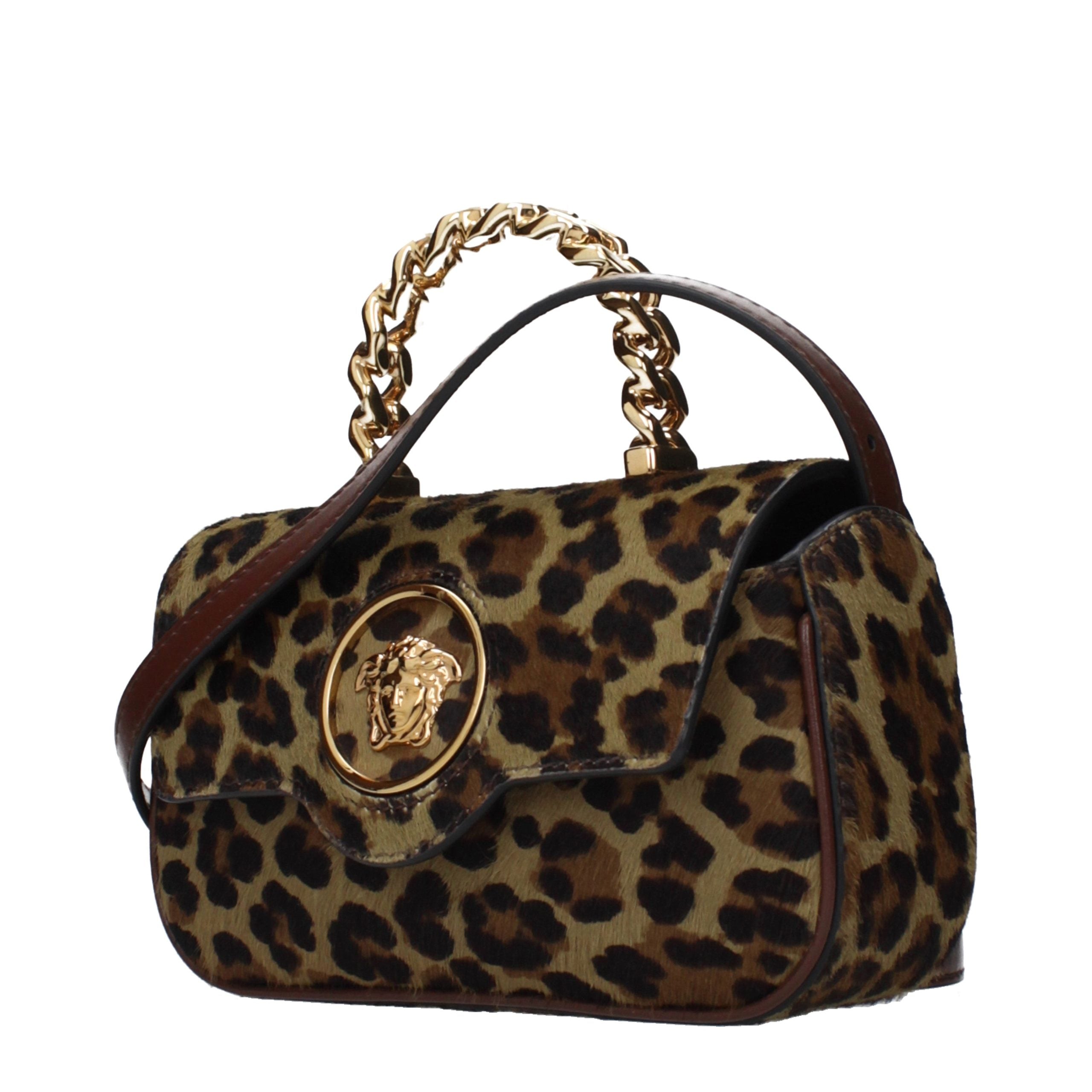 Versace – Sac à main multicolore en pony skin avec bandoulière