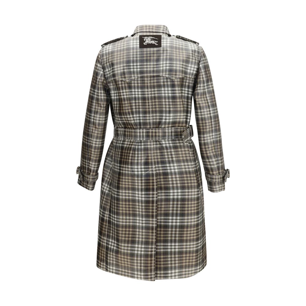 Burberry — Trench Foxfield en polyester marron double boutonnage
