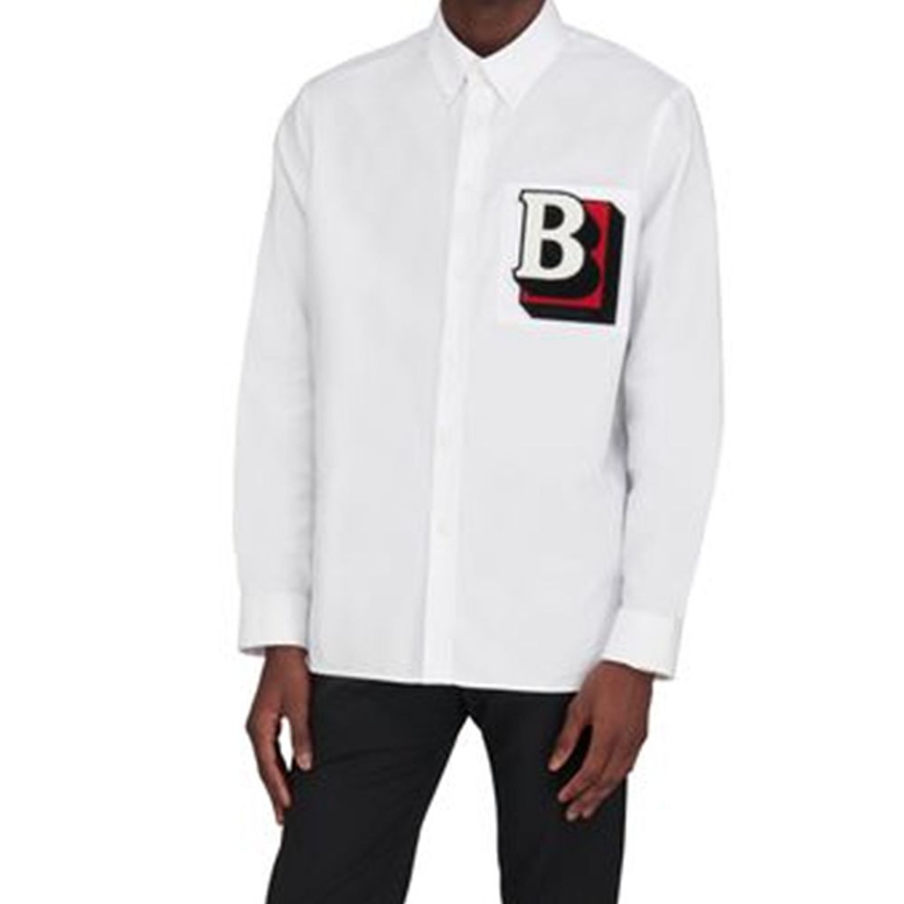Burberry – Chemise en coton avec détails brodés