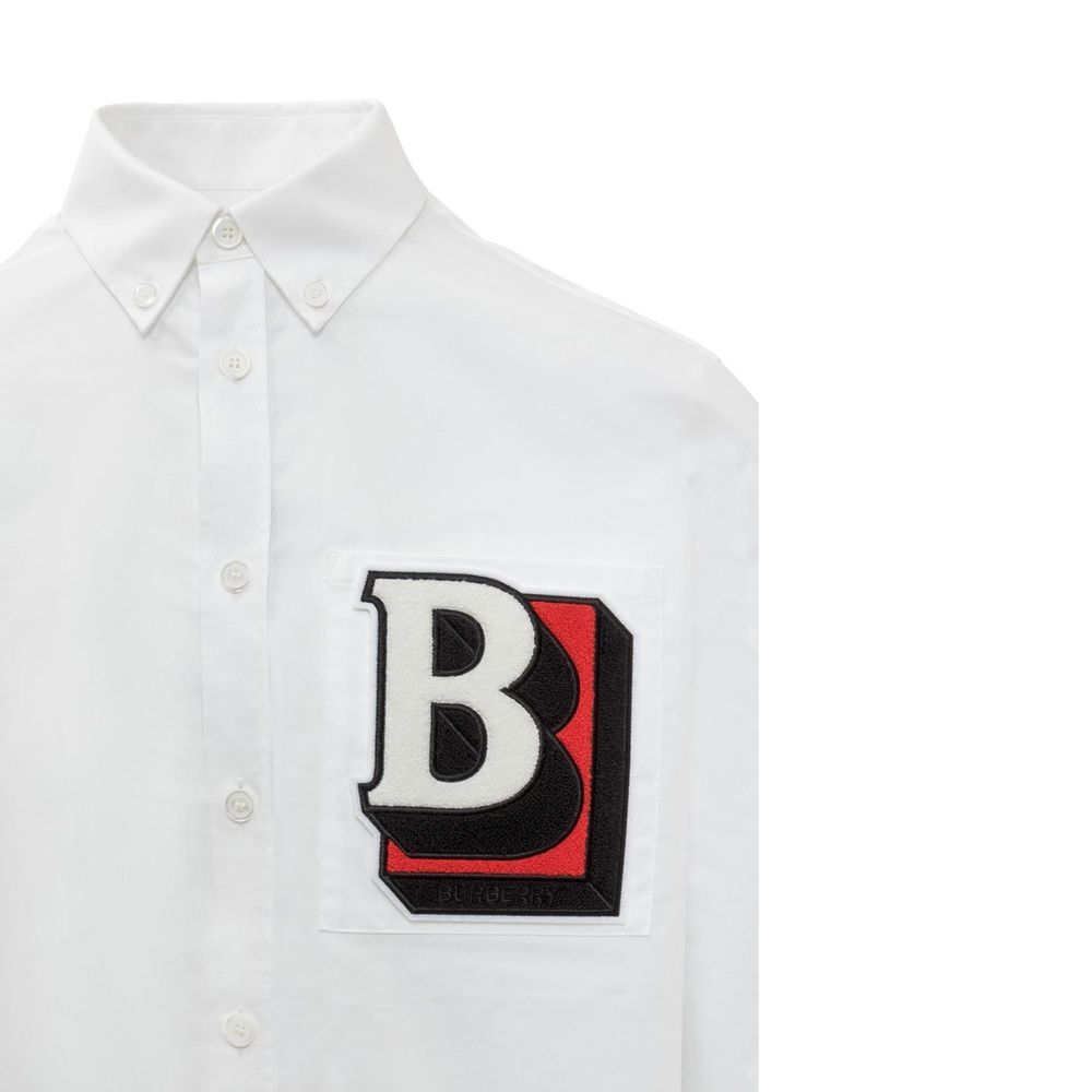 Burberry – Chemise en coton avec détails brodés