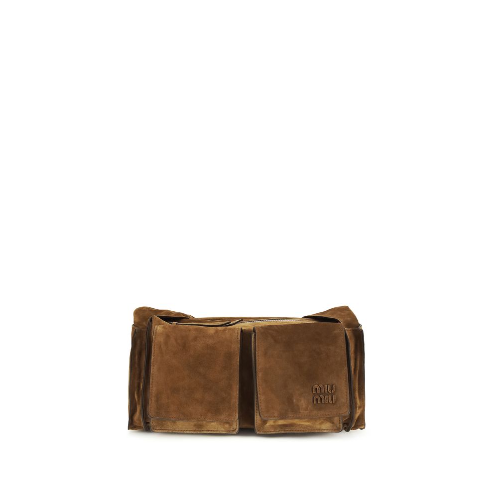 Miu Miu – Sac porté épaule Utilitaire en suède