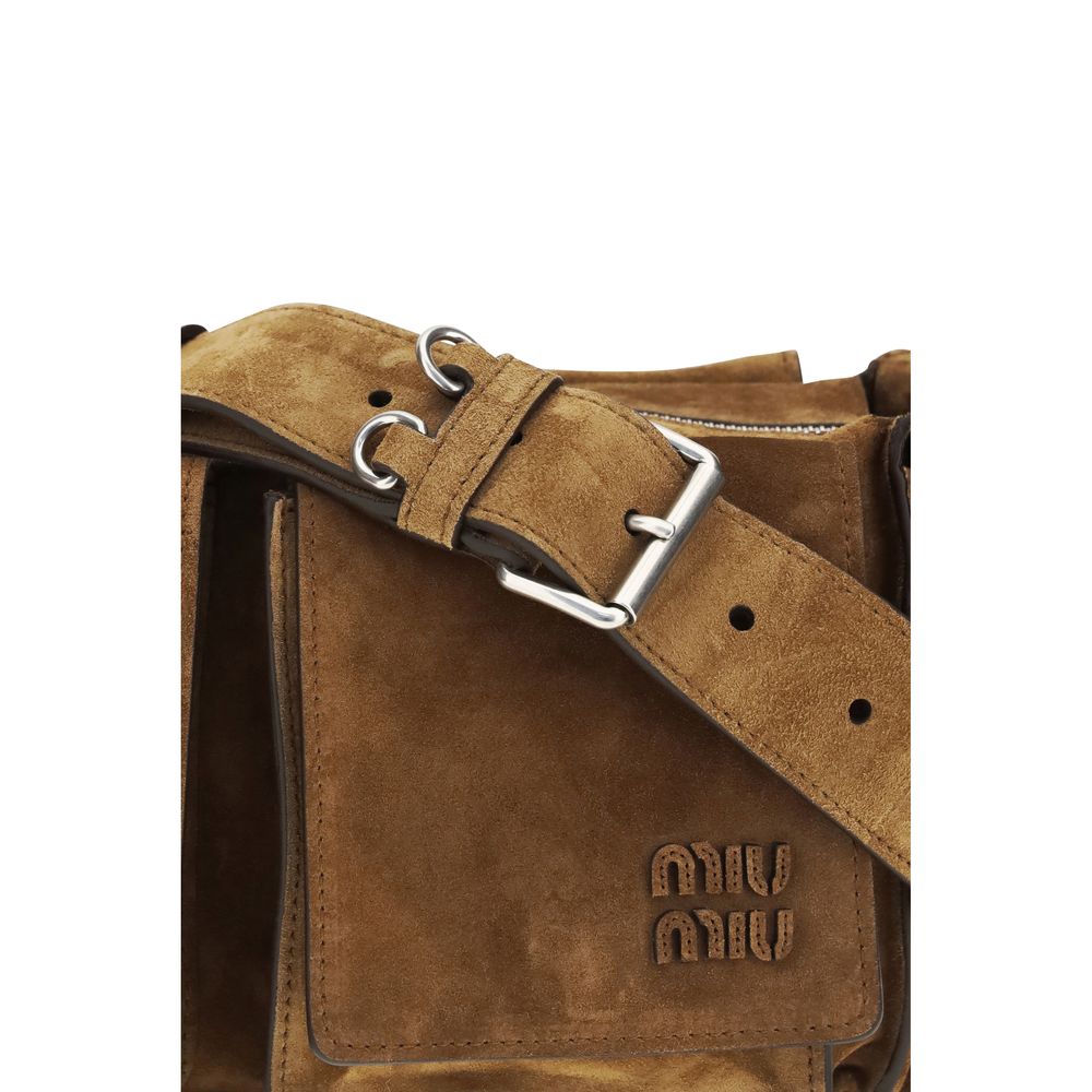 Miu Miu – Sac porté épaule Utilitaire en suède