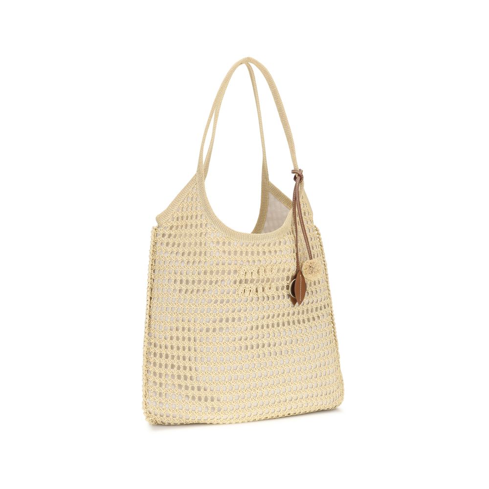 Miu Miu – Sac porté épaule Ivy en crochet avec charms