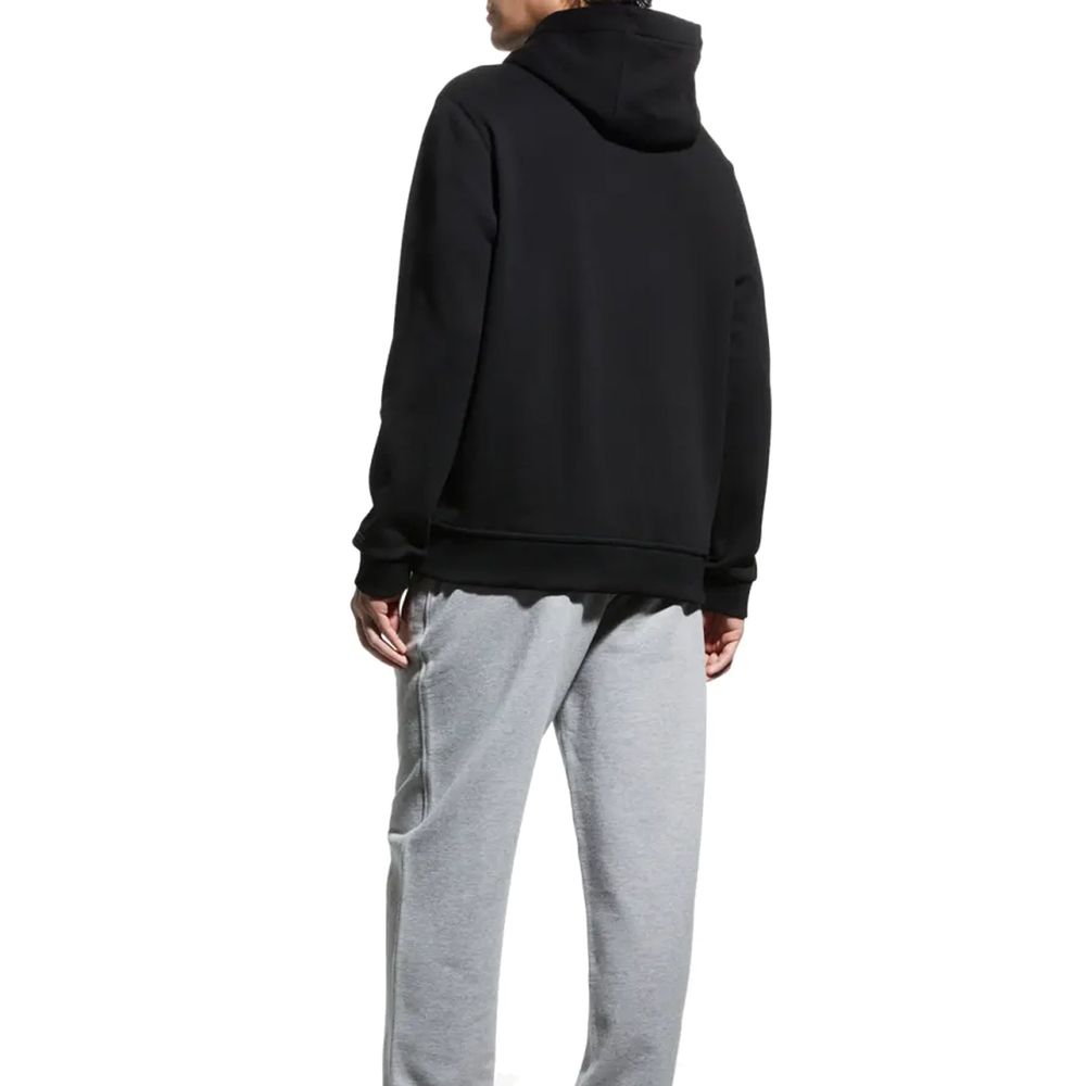 Burberry — Sweatshirt à capuche en coton noir avec poche kangourou