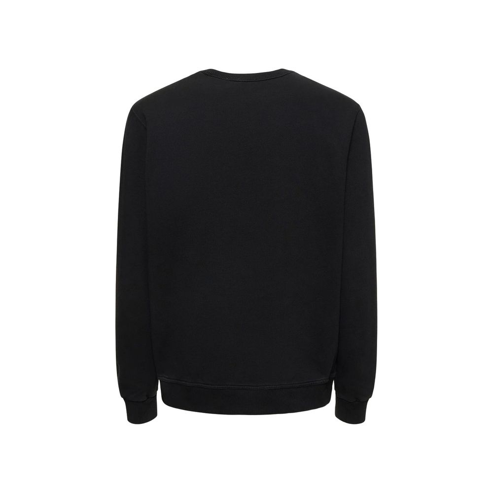 Burberry — Sweatshirt en coton noir à col rond