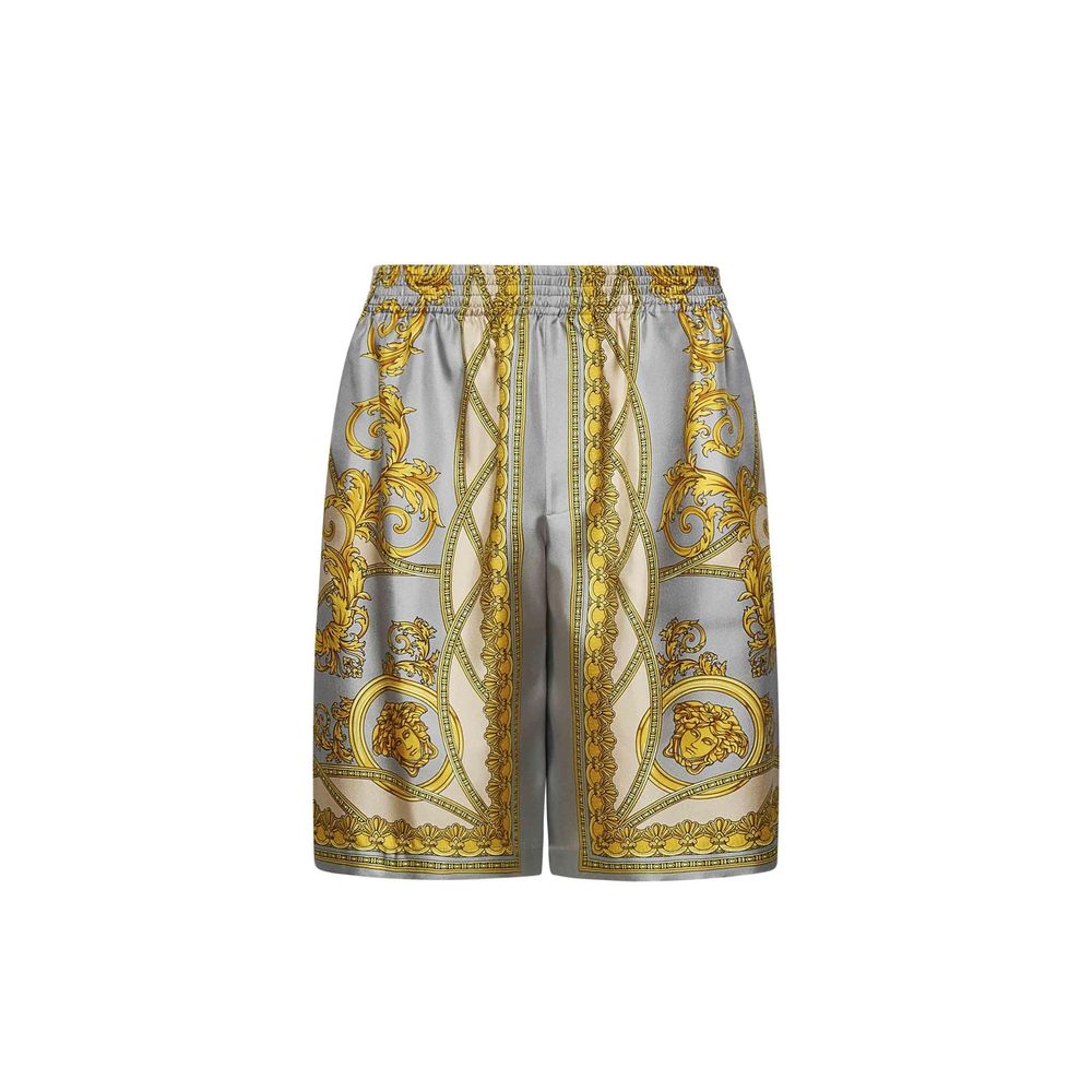 Versace – Pantalon en soie imprimé La Coupe des Dieux