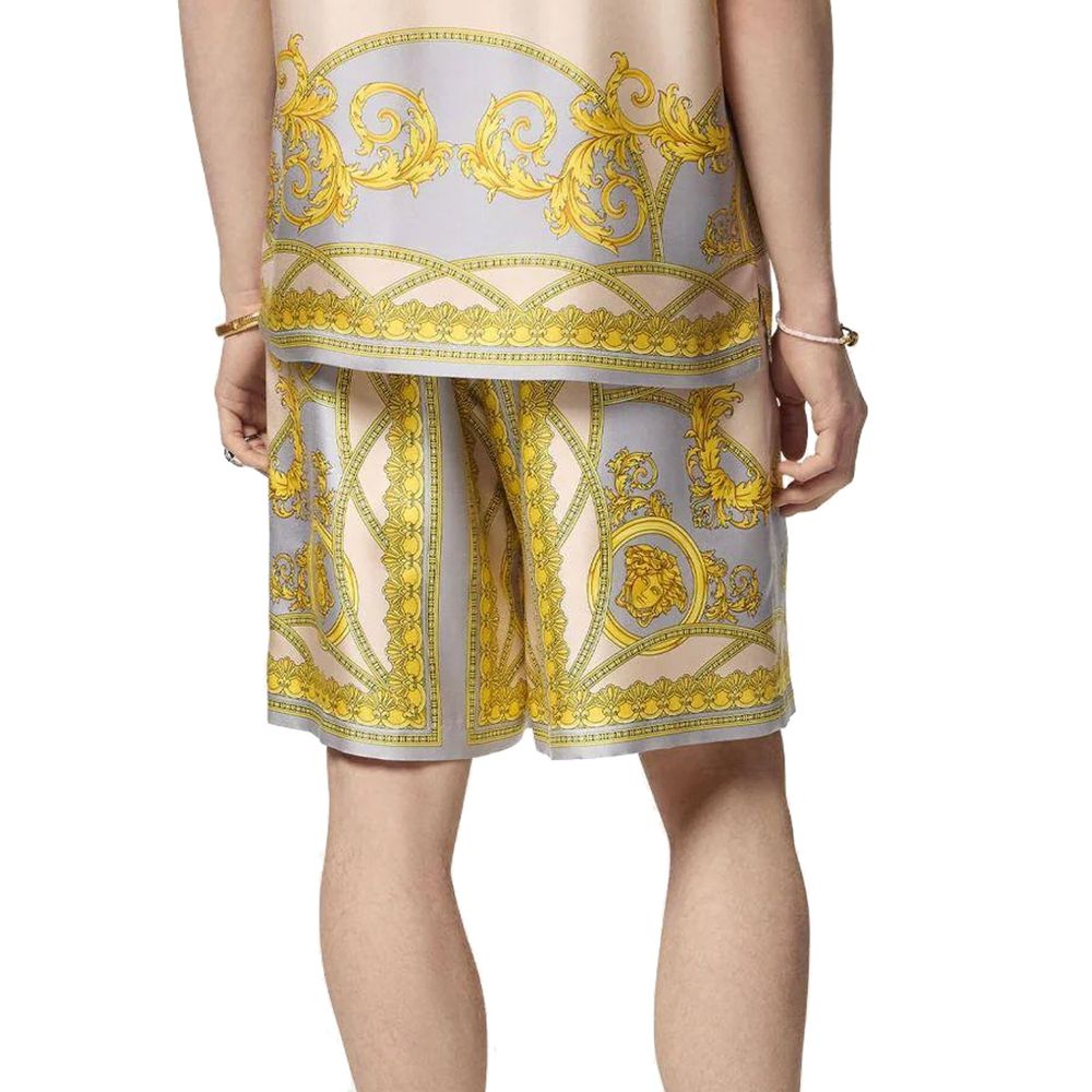 Versace – Pantalon en soie imprimé La Coupe des Dieux