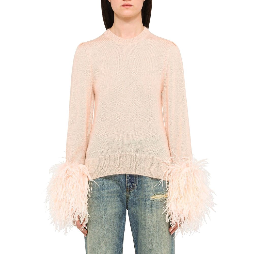 Gucci – Pull en laine avec détails plumes
