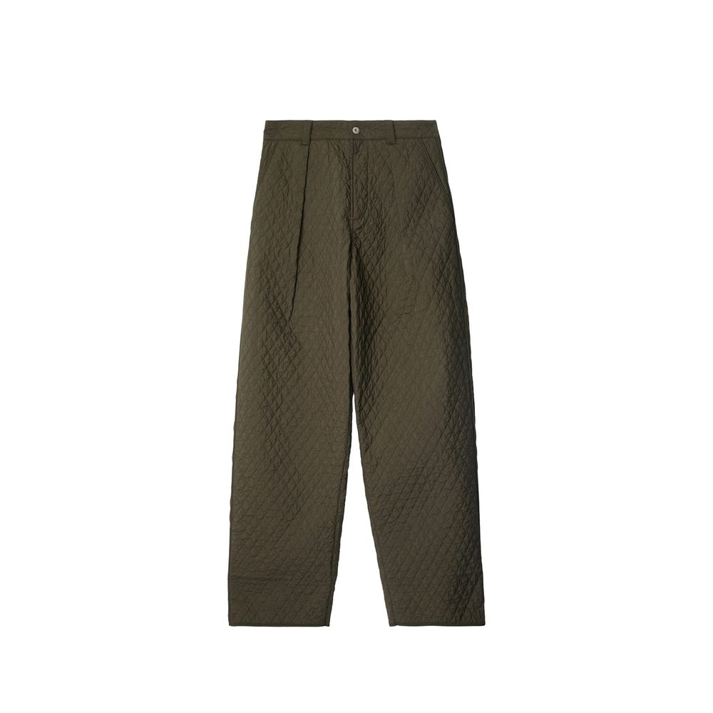 Burberry — Pantalon en polyamide bicolore avec surpiqûres matelassées