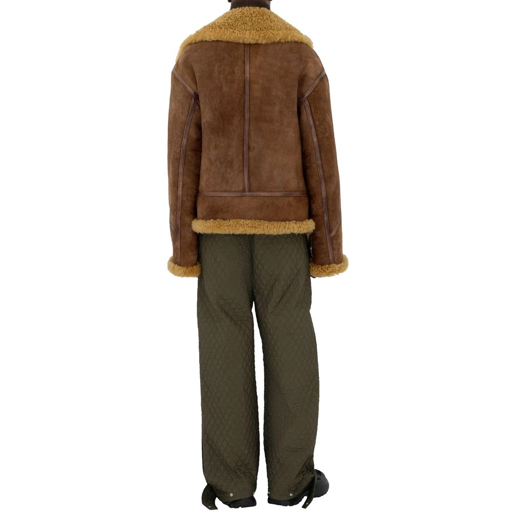 Burberry — Pantalon en polyamide bicolore avec surpiqûres matelassées
