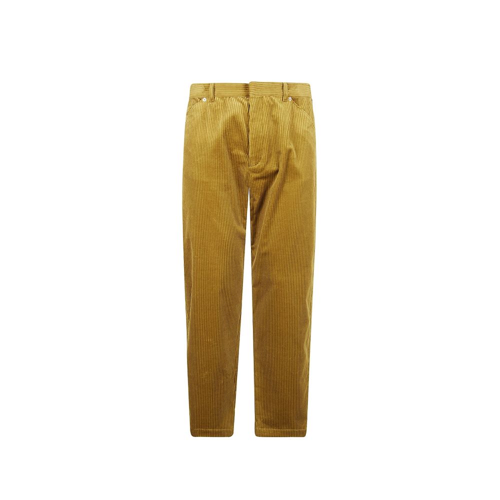 Prada – Pantalon en coton effet velours avec logo triangle