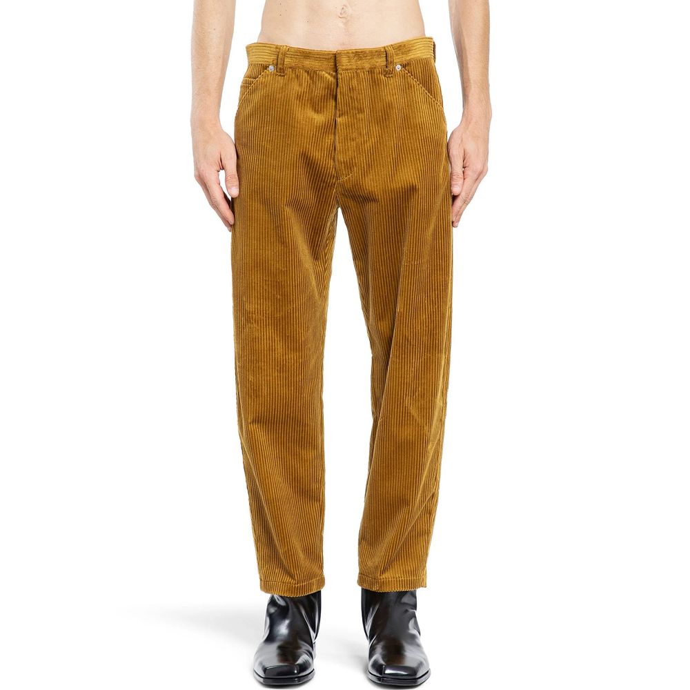 Prada – Pantalon en coton effet velours avec logo triangle