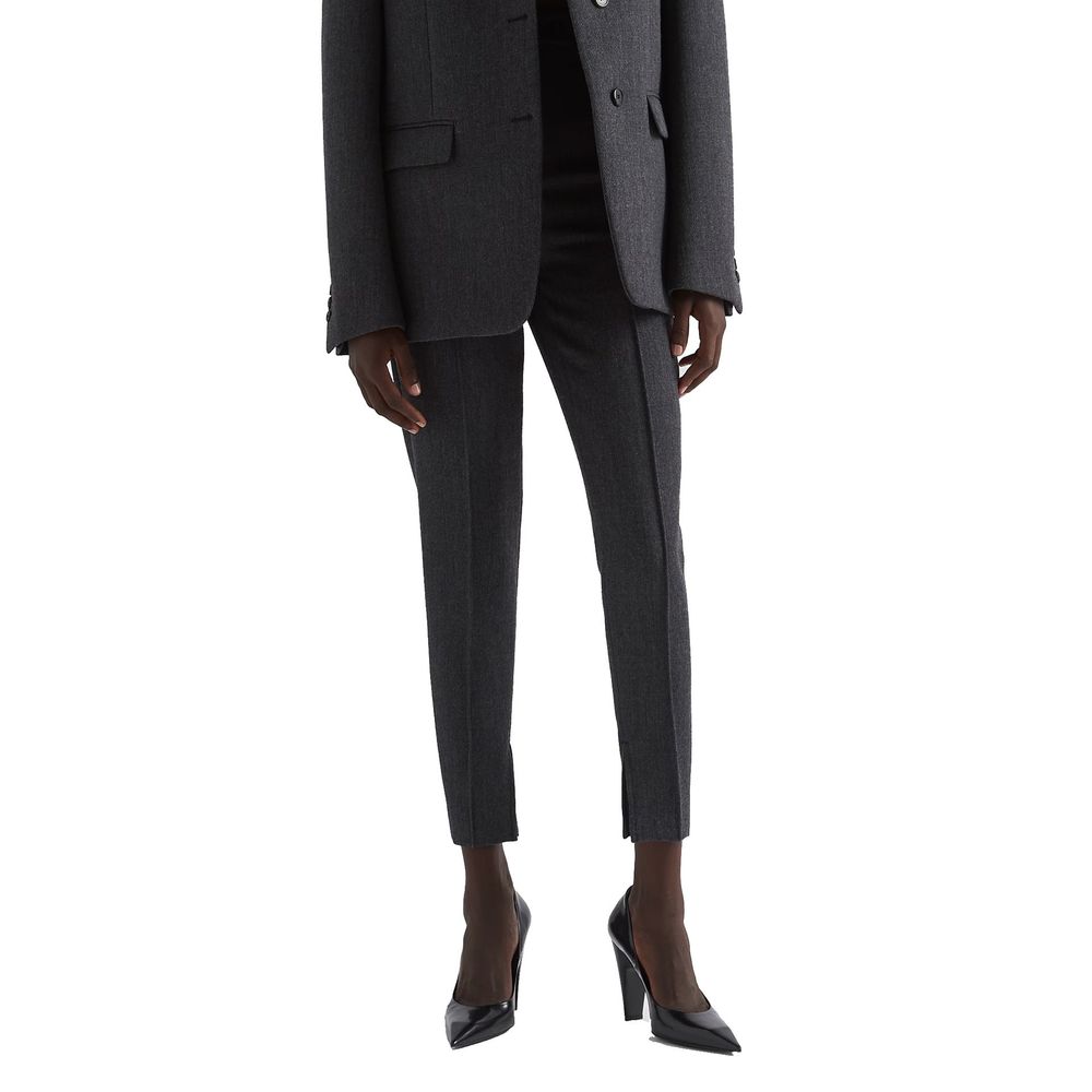Prada – Pantalon taille haute en laine vierge