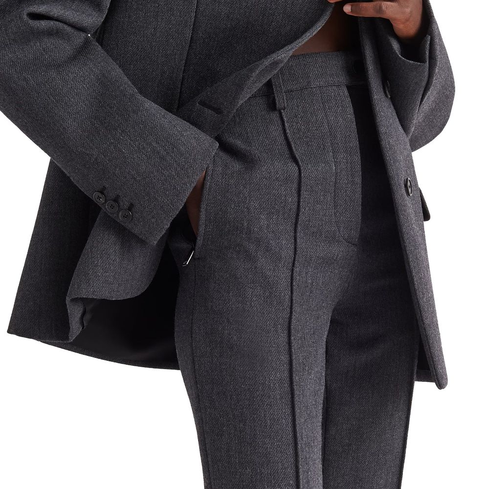 Prada – Pantalon taille haute en laine vierge
