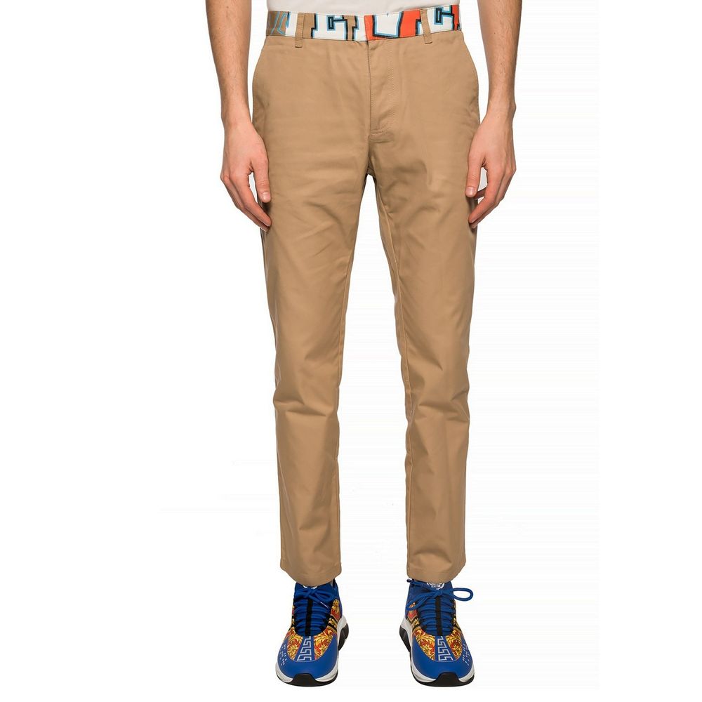 Versace – Jean en coton avec logo contrastant