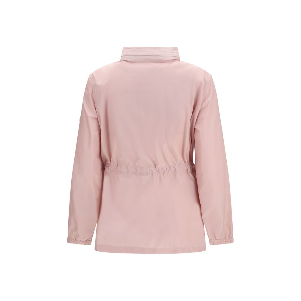 Burberry – Parka courte en nylon avec capuche Check