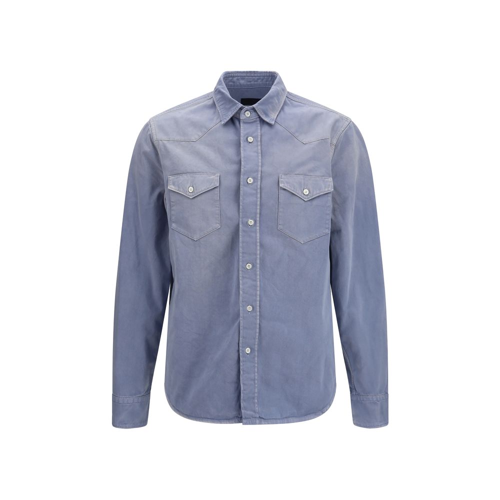 Prada – Chemise en coton avec poches à rabat