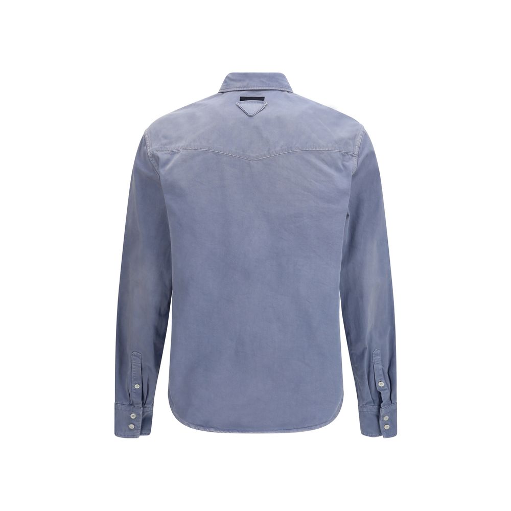 Prada – Chemise en coton avec poches à rabat