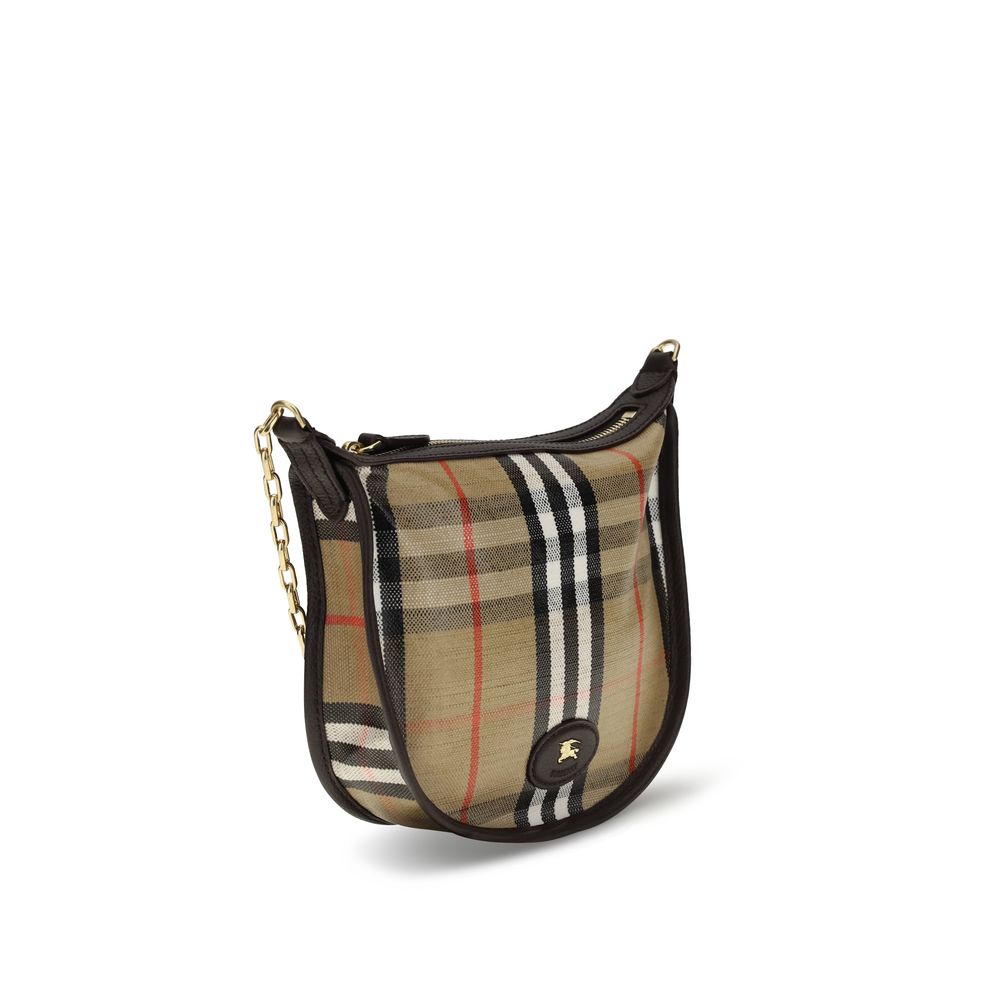 Burberry – Sac mini Highlands à chaîne en toile Check