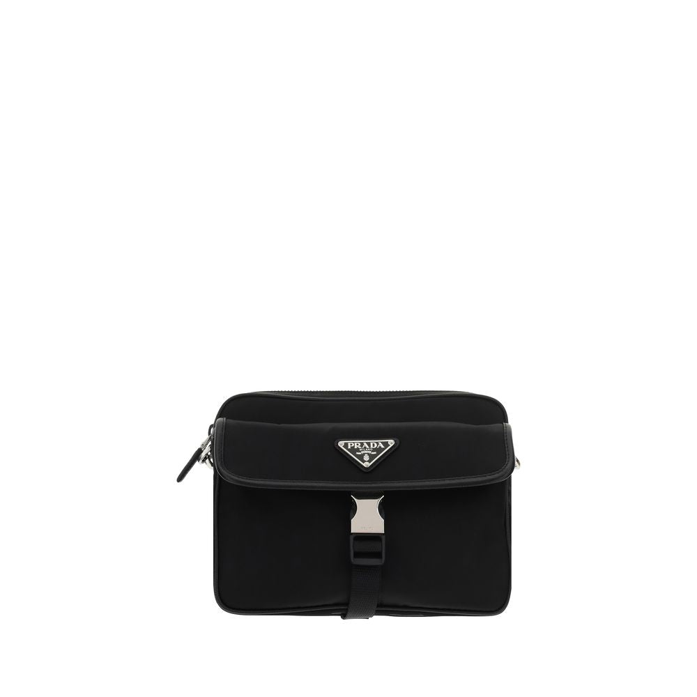 Prada – Sac porté épaule en nylon avec mini pouch amovible