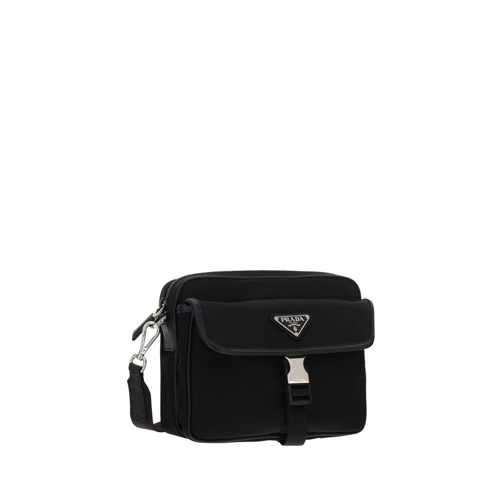 Prada – Sac porté épaule en nylon avec mini pouch amovible