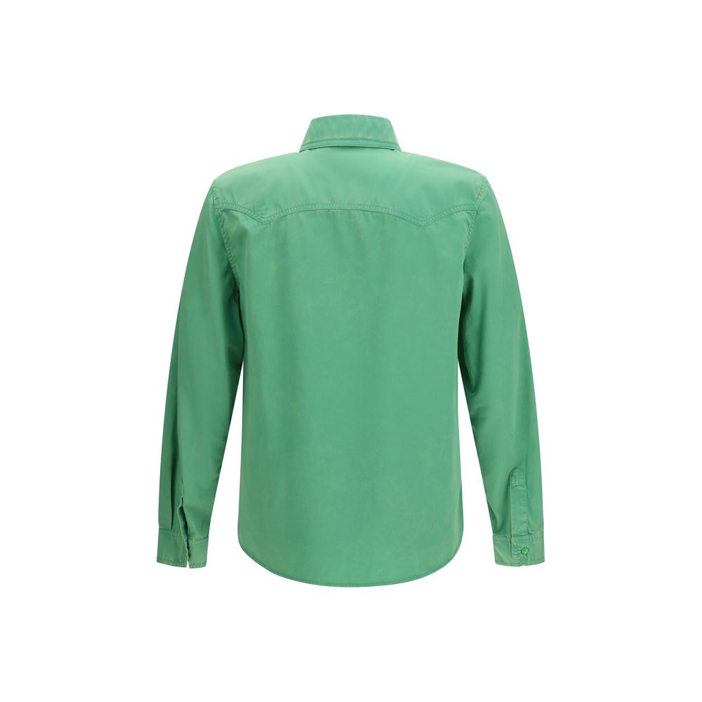 Versace – Chemise manches courtes en coton bicolore