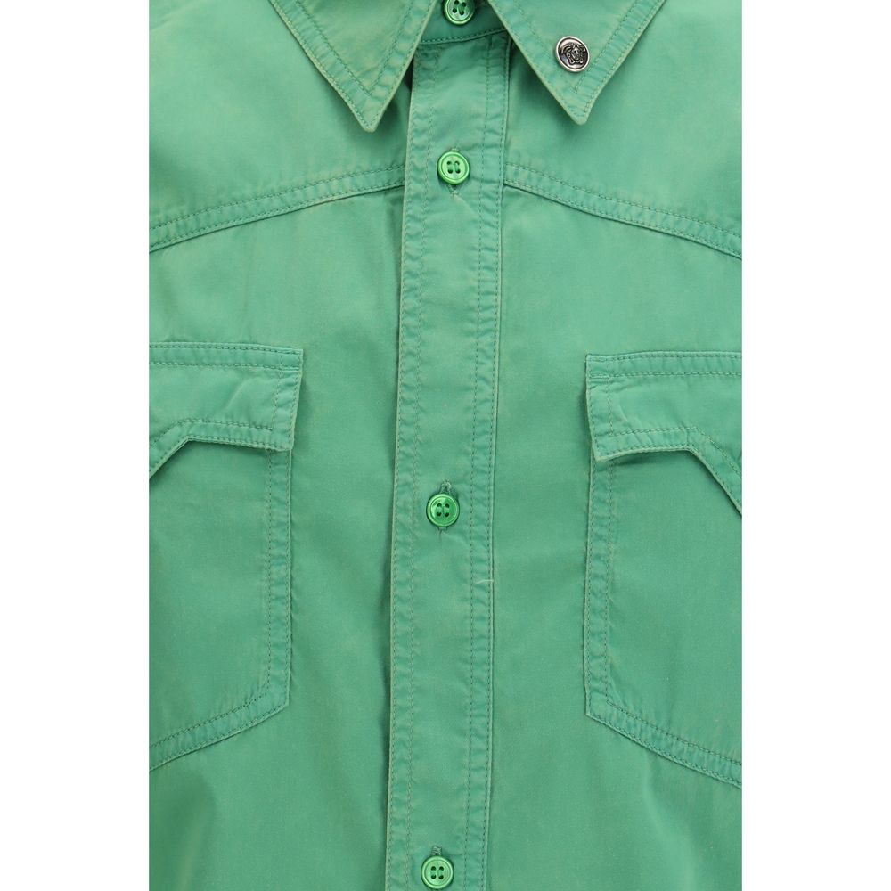 Versace – Chemise en coton avec détail Medusa