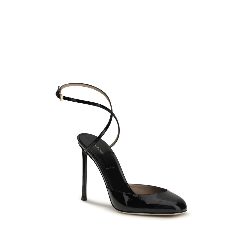 Tom Ford – Escarpins Selen en cuir verni avec bride cheville