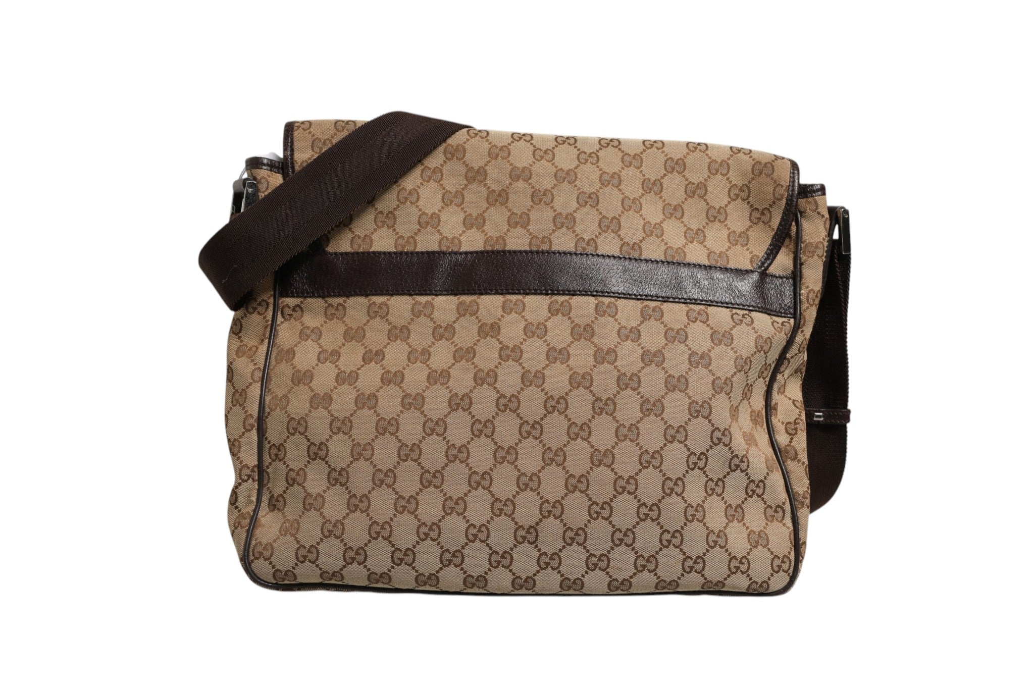 Sac messenger à rabat en toile GG