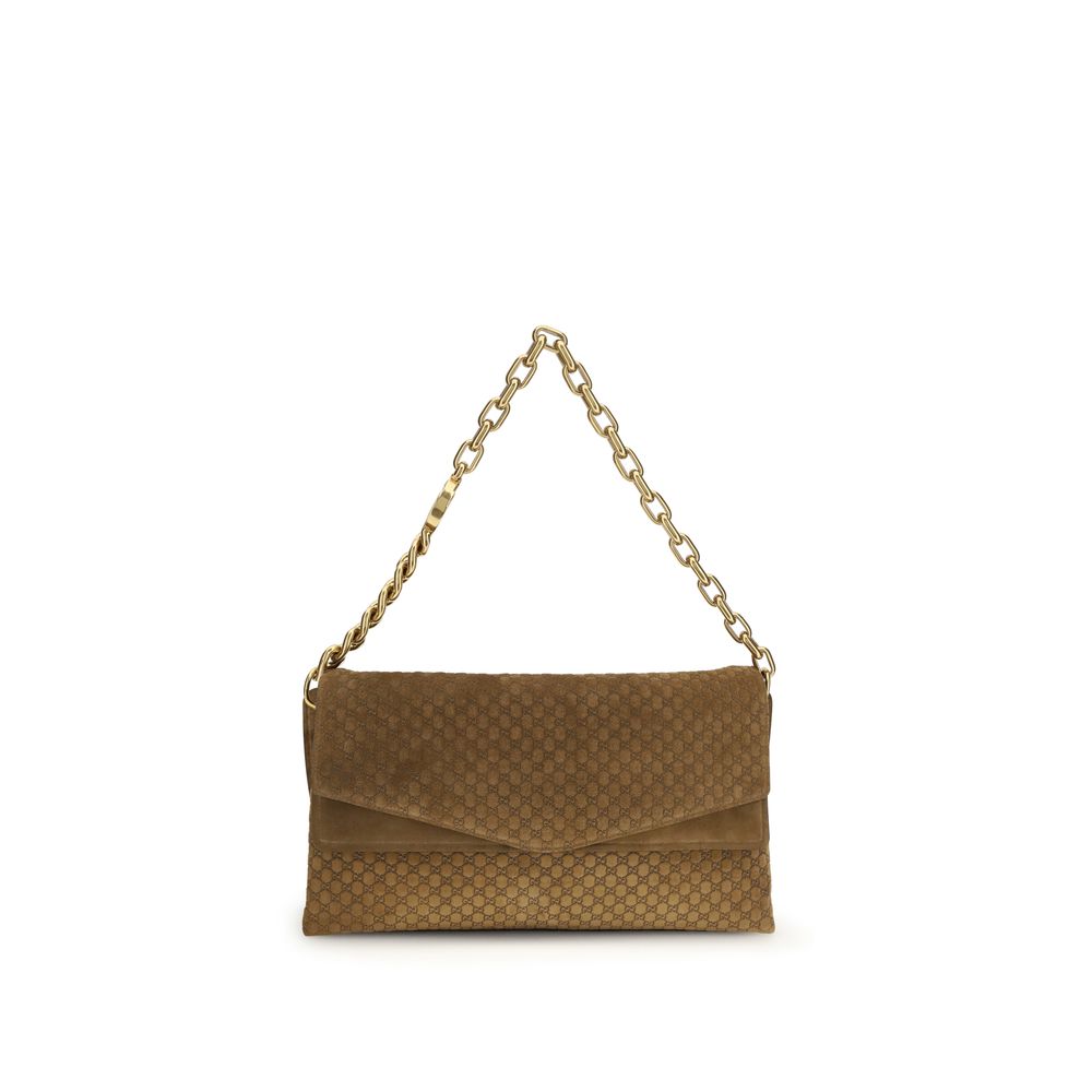 Gucci – Sac porté épaule en daim GG embossé (grand format)