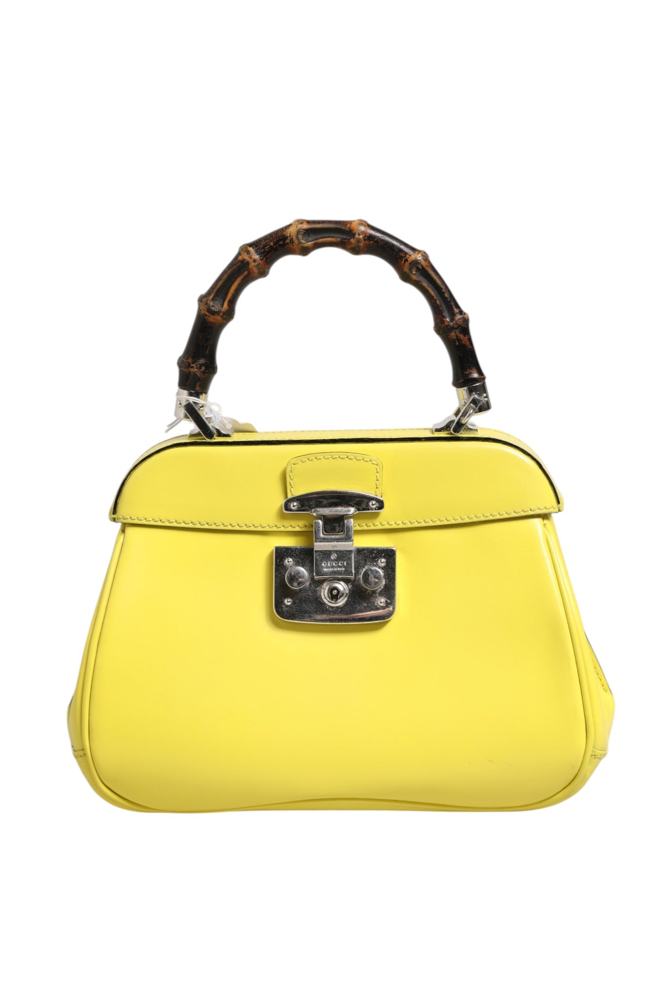 Sac – État B+ en cuir jaune avec bandoulière