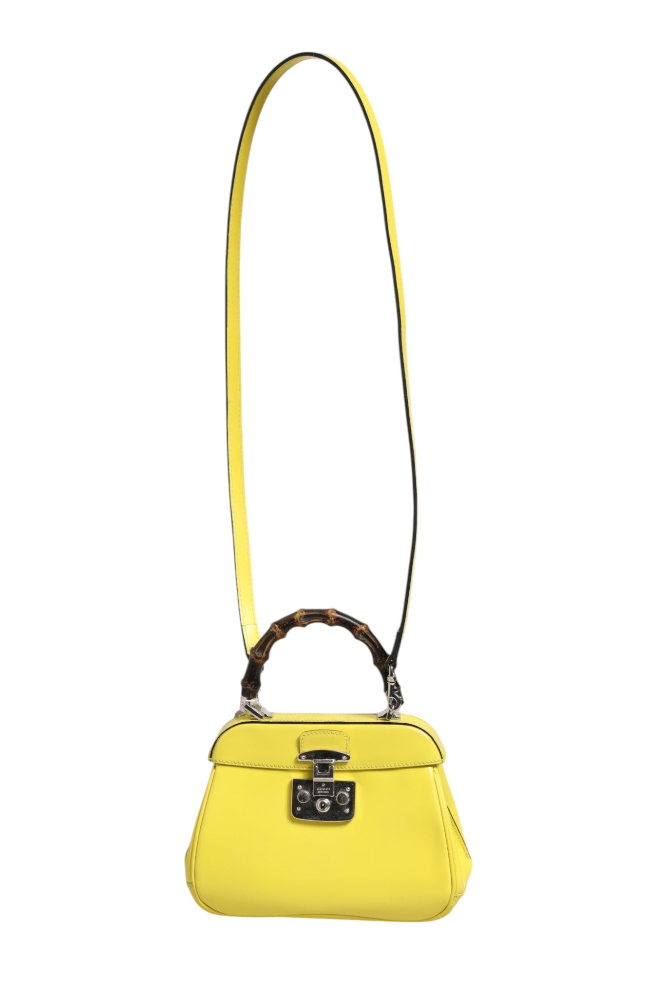 Sac – État B+ en cuir jaune avec bandoulière