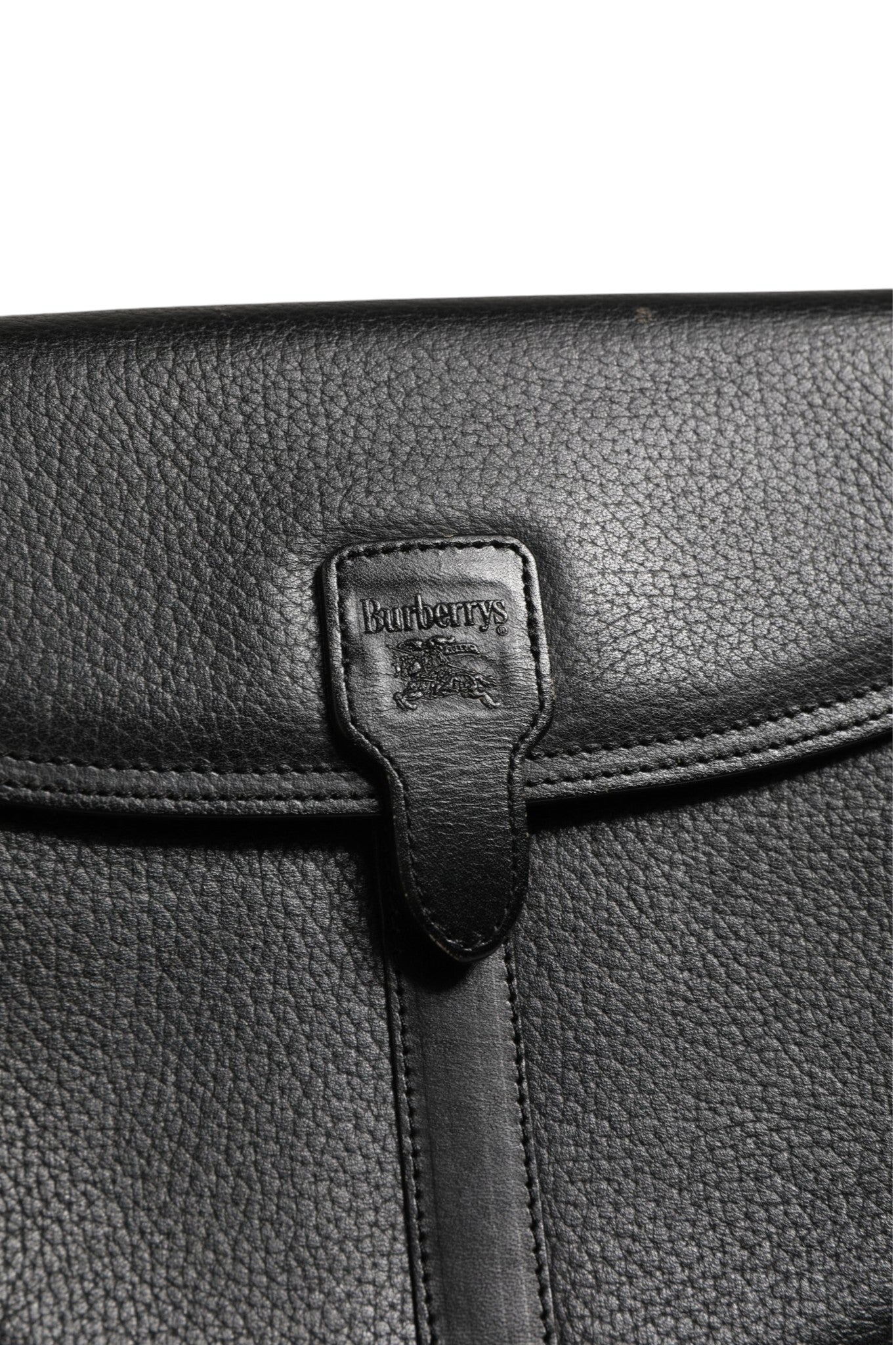 Sac crossbody en cuir noir et doré avec logo
