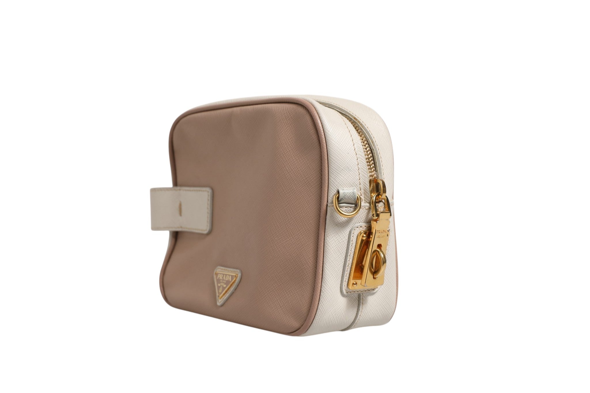 Prada – sac porté épaule en cuir – Clay Gray Small