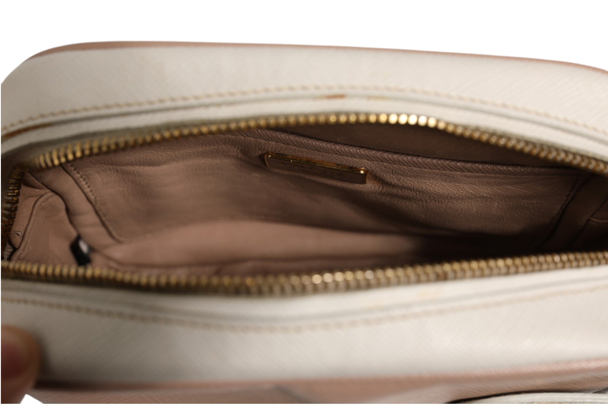 Prada – sac porté épaule en cuir – Clay Gray Small