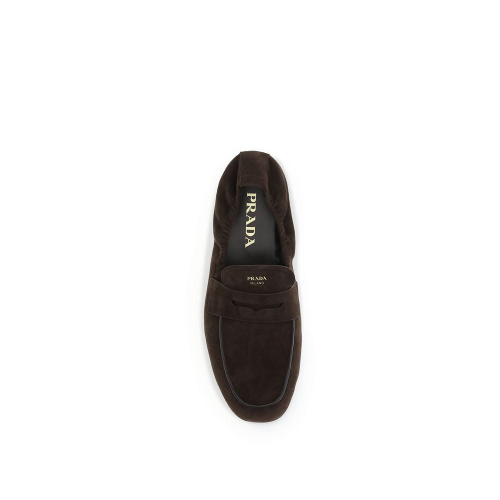 Prada – Mocassins Shuffle en suède avec détail horsebit