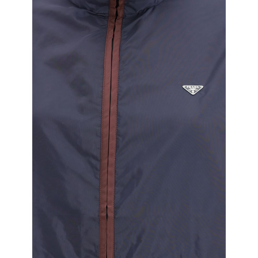 Prada – Blouson Re-Nylon en polyamide bleu